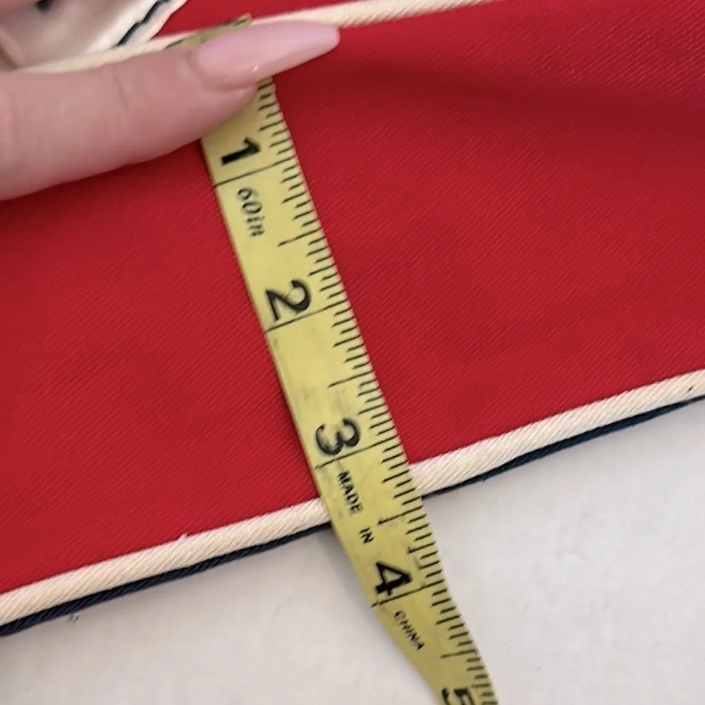 Red Star-Patterned Drawstring Bag EUC